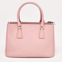 Pre Owned Prada Pink Saffiano Leather Medium Galleria Tote