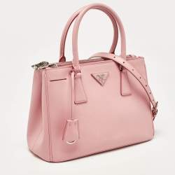 Pre Owned Prada Pink Saffiano Leather Medium Galleria Tote