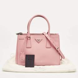 Pre Owned Prada Pink Saffiano Leather Medium Galleria Tote