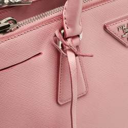 Pre Owned Prada Pink Saffiano Leather Medium Galleria Tote