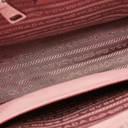 Pre Owned Prada Pink Saffiano Leather Medium Galleria Tote