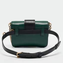 Prada Green/Black City Calf Leather Cahier Belt Bag