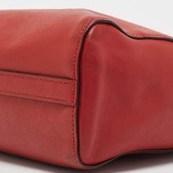 Pre Owned Prada Red Saffiano Lux Leather Tote