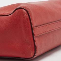 Pre Owned Prada Red Saffiano Lux Leather Tote
