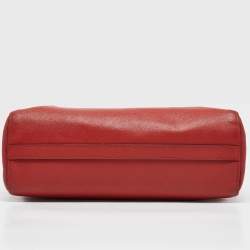 Pre Owned Prada Red Saffiano Lux Leather Tote