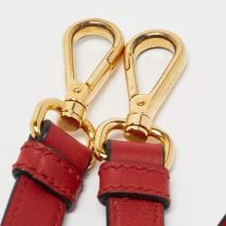 Pre Owned Prada Red Saffiano Lux Leather Tote
