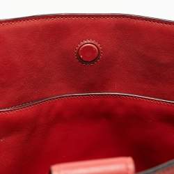 Pre Owned Prada Red Saffiano Lux Leather Tote