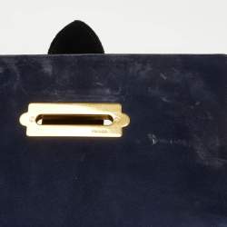 Prada Multicolor Velvet Trompe L'oeil Cahier Flap Top Handle Bag
