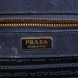 Prada Multicolor Velvet Trompe L'oeil Cahier Flap Top Handle Bag