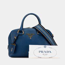 Prada Mini Vitello Phenix Bauletto Satchel Bag