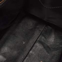Pre Owned Prada Black/Blue Leather and Python Double Zip Tote