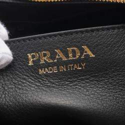 Prada Black Leather Hobo Bag