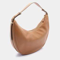 Prada Brown Leather Hobo Bag