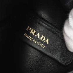 Prada Black Leather Soft Grain Tote Bag