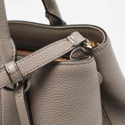 Prada Taupe Grey Leather Daino Tote