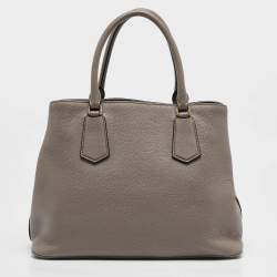 Prada Taupe Grey Leather Daino Tote