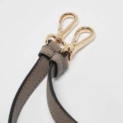 Prada Taupe Grey Leather Daino Tote