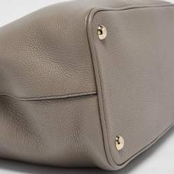 Prada Taupe Grey Leather Daino Tote