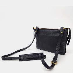 Prada Black Leather Vitello Phoenix Crossbody Bag