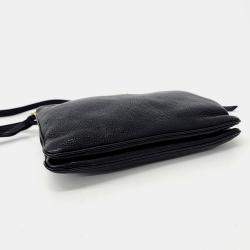 Prada Black Leather Vitello Phoenix Crossbody Bag