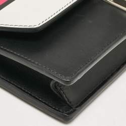Prada Black/Pink Leather Elektra Wallet On Chain