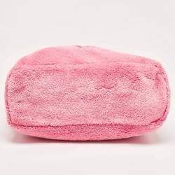 Prada Pink Terry Cloth Logo Tote