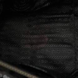 Pre Owned Prada Black Patent Leather Gaufre Tote