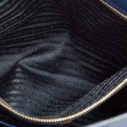 Pre Owned Prada Navy Blue Saffiano Lux Leather Large Gardener's Tote