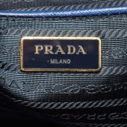 Pre Owned Prada Navy Blue Saffiano Lux Leather Large Gardener's Tote