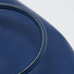 Pre Owned Prada Navy Blue Saffiano Lux Leather Executive Galleria Double Zip Tote