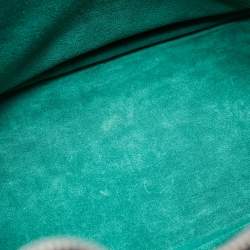 Pre Owned Prada Navy Blue Leather Medium Double Zip Tote