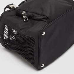 Pre Owned Prada Black Re-Nylon Pet Bag