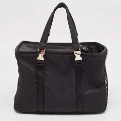 Pre Owned Prada Black Re-Nylon Pet Bag