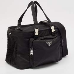 Pre Owned Prada Black Re-Nylon Pet Bag