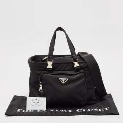 Pre Owned Prada Black Re-Nylon Pet Bag