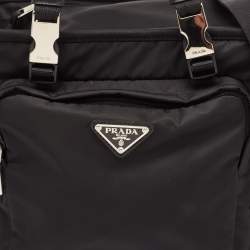 Pre Owned Prada Black Re-Nylon Pet Bag