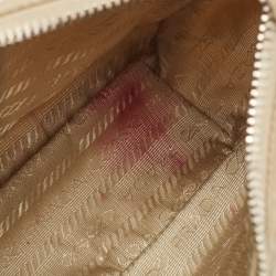 Prada Cream Nylon and Leather Re-Edition 2005 Bag