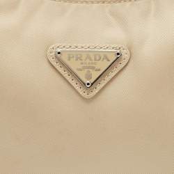 Prada Cream Nylon and Leather Re-Edition 2005 Bag