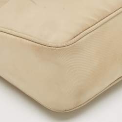 Prada Cream Nylon and Leather Re-Edition 2005 Bag