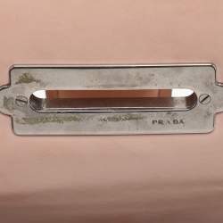 Pre Owned Prada Nude Pink Patent Leather Cahier Shoulder Bag