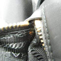 Pre Owned Prada Black Leather, Nylon Shoulder Bag