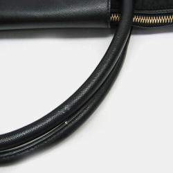 Pre Owned Prada Black Leather, Nylon Shoulder Bag