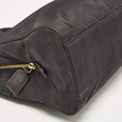 Prada Black Nylon Logo Chain Tote