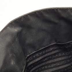 Prada Black Nylon Logo Chain Tote