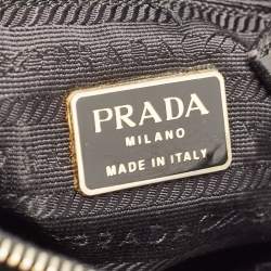 Prada Black Nylon Logo Chain Tote