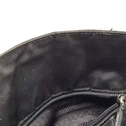 Prada Black Nylon Logo Chain Tote