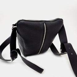 Prada Black Leather Triangle Backpack