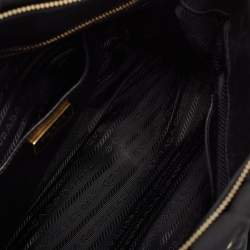 Pre Owned Prada Black Nylon and Leather Gaufre Tote