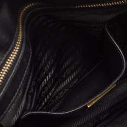 Pre Owned Prada Black Nylon and Leather Gaufre Tote