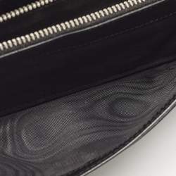 Pre Owned Prada Black Saffiano Leather Crystals Embellished Continental Wallet